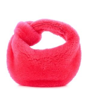 bottega veneta shearling mini jodie in lollipop